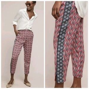 anthropologie • ett:twa leaf printed tabitha pants